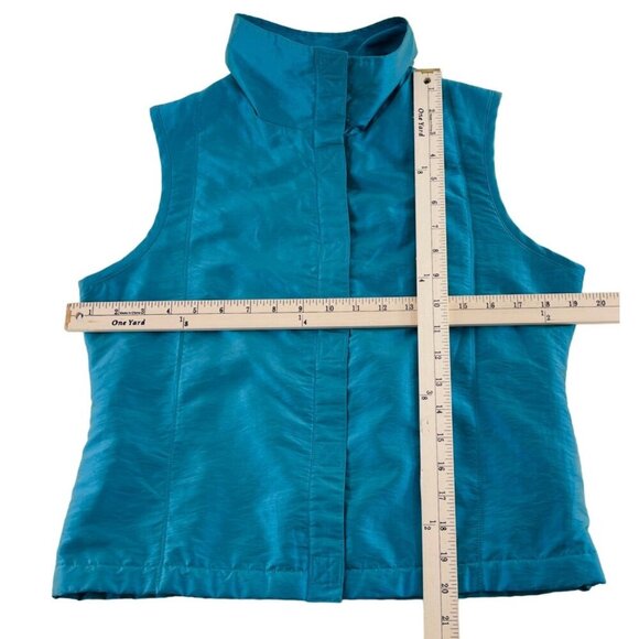 Blanc Noir Womens Sleeveless Vest M Blue Nylon & Polyester - Picture 5 of 6